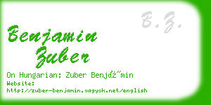 benjamin zuber business card